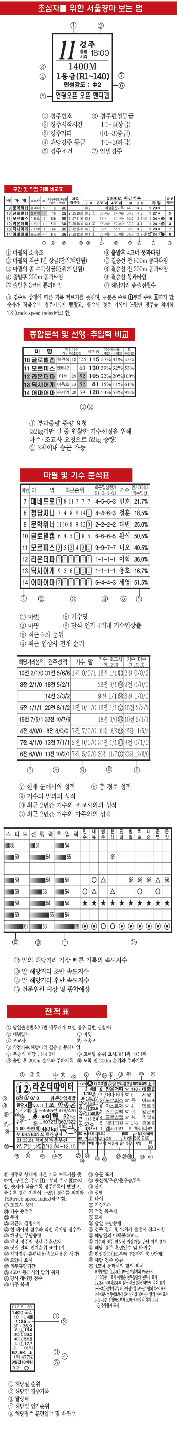 서울경마 1일 예상지 예상지 보는법